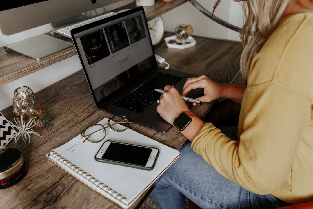 Writer preparing an editorial brief on a laptop