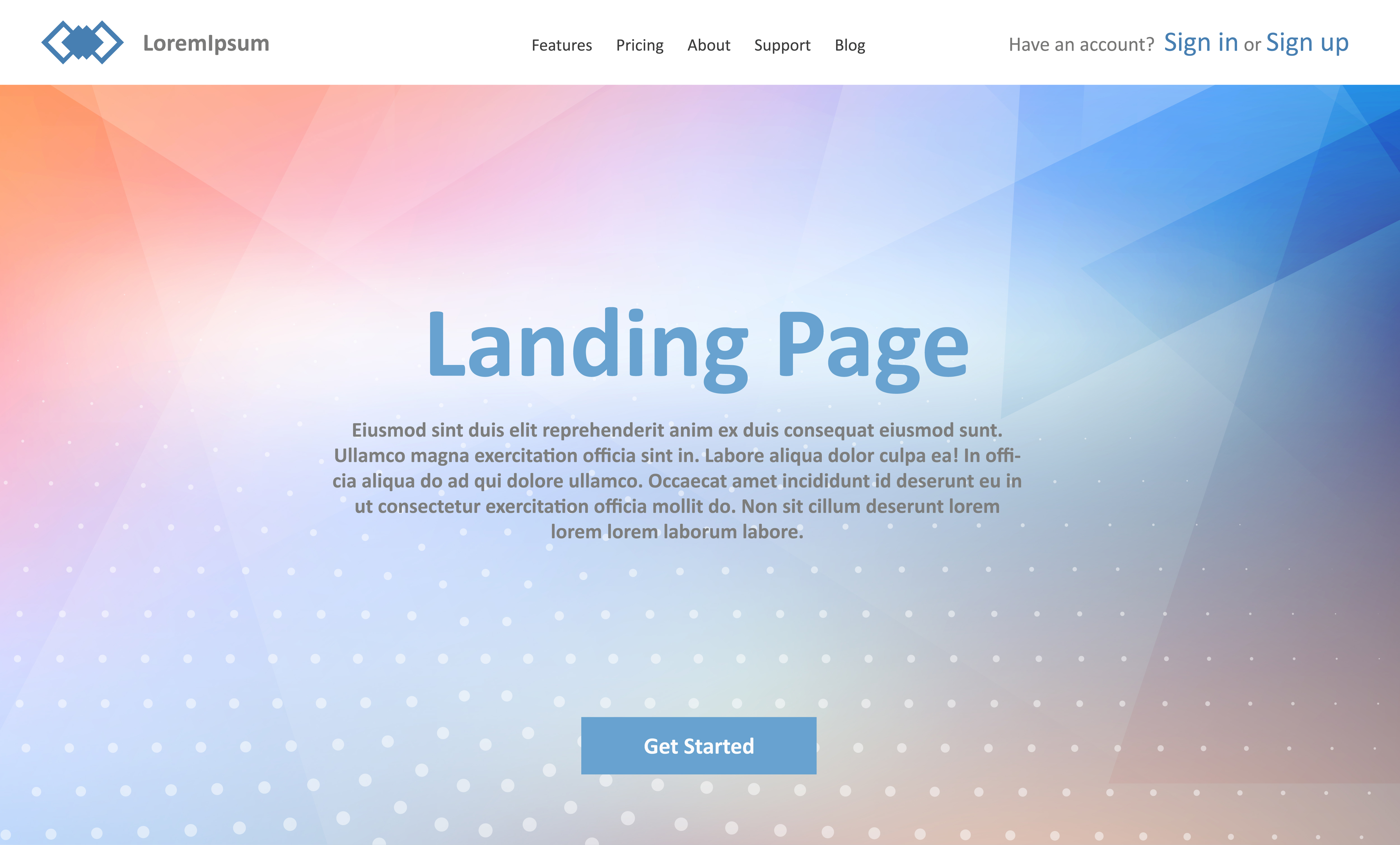 Focused landing page being reviewed on a laptop