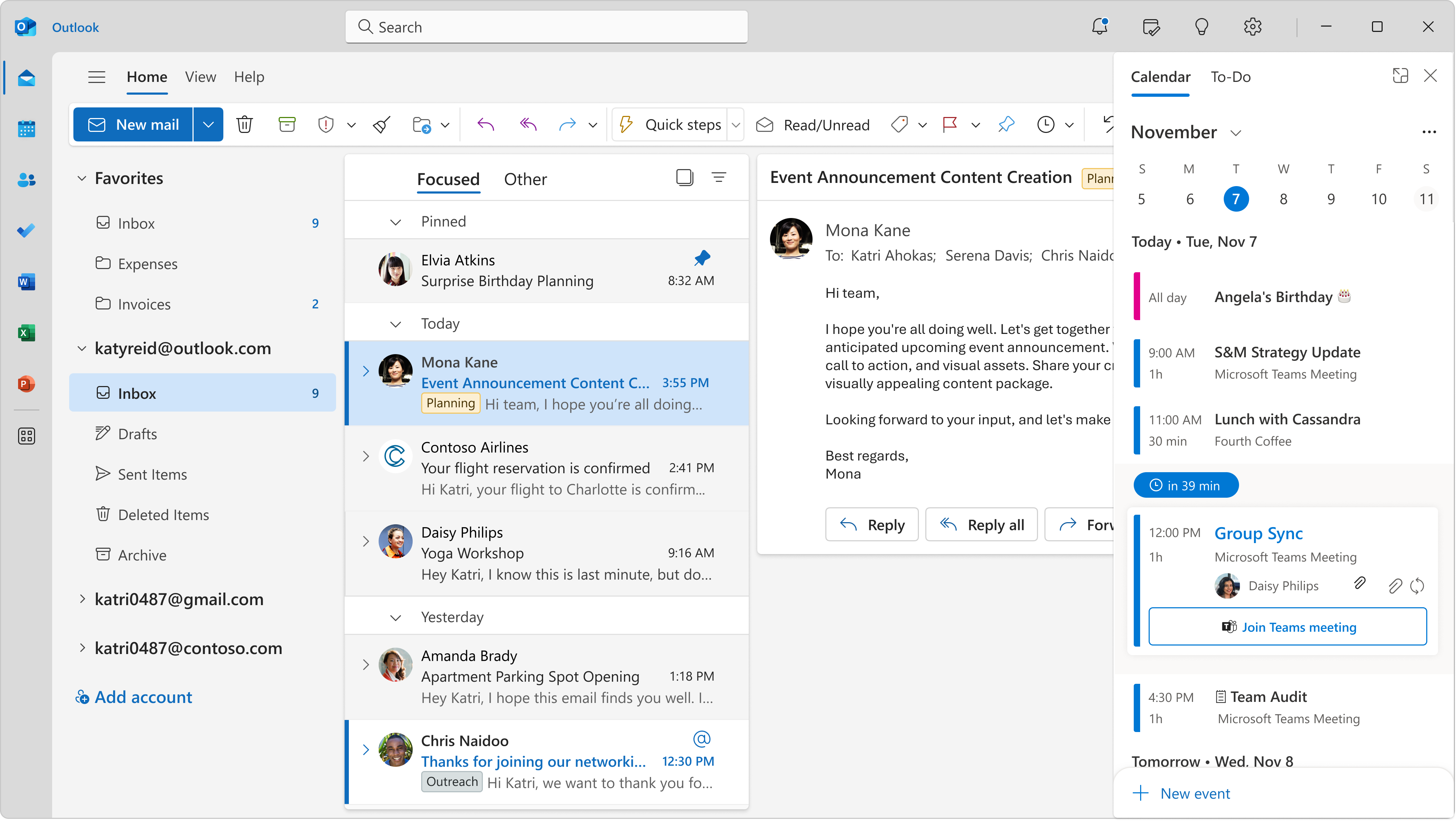 Welcome email sequence shown in a laptop inbox