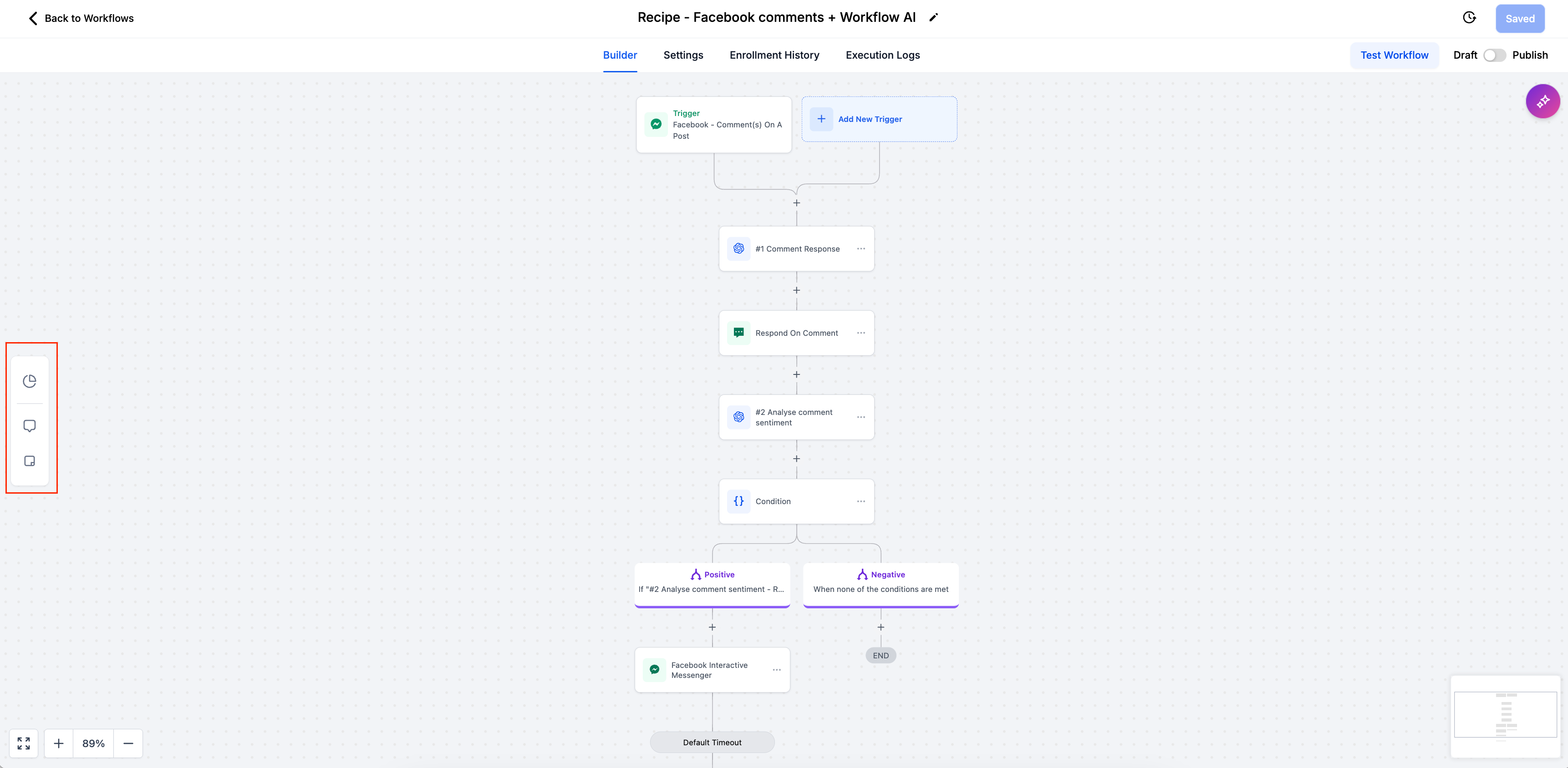 Automation workflow mapped with sticky notes